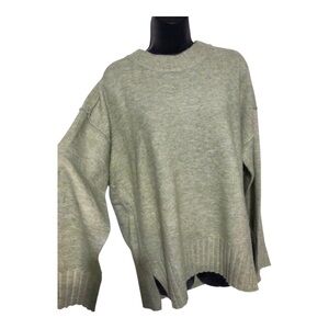Jessica Simpson light pale green relaxed fit fuzzy sweater size large new